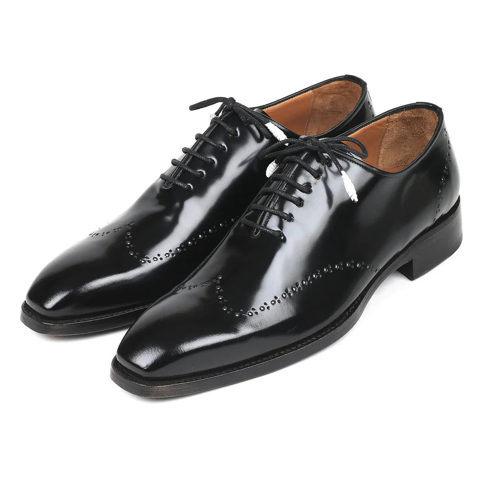 Asher Black Calf Leather Wholecut Oxford