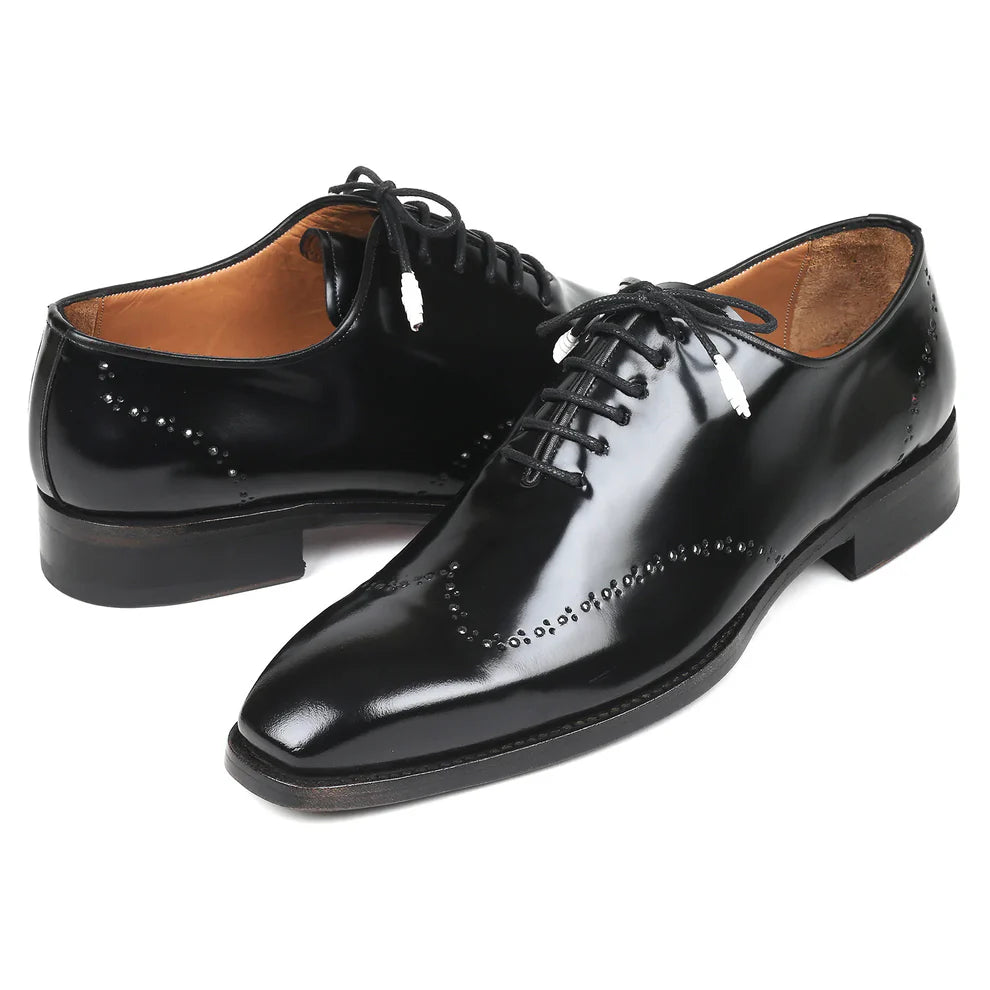 Asher Black Calf Leather Wholecut Oxford