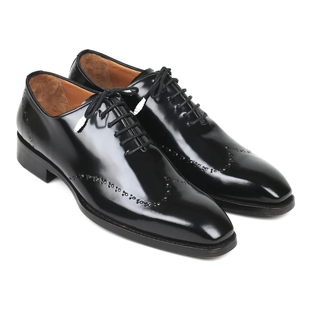 Asher Black Calf Leather Wholecut Oxford