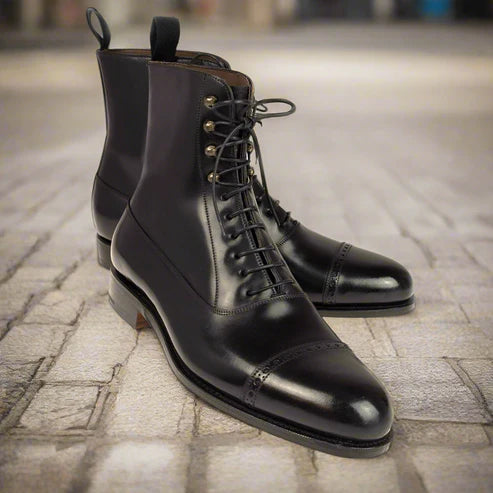 Cavan Black Lace Up Boot