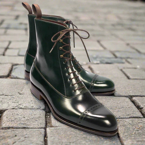 Cavan Emerald Green Lace Up Boot
