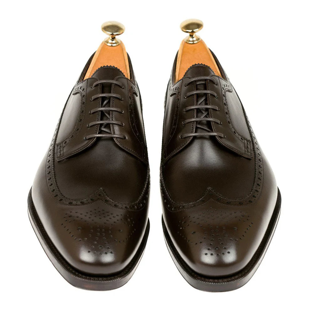 Hudson Dark Brown Wingtip Derby