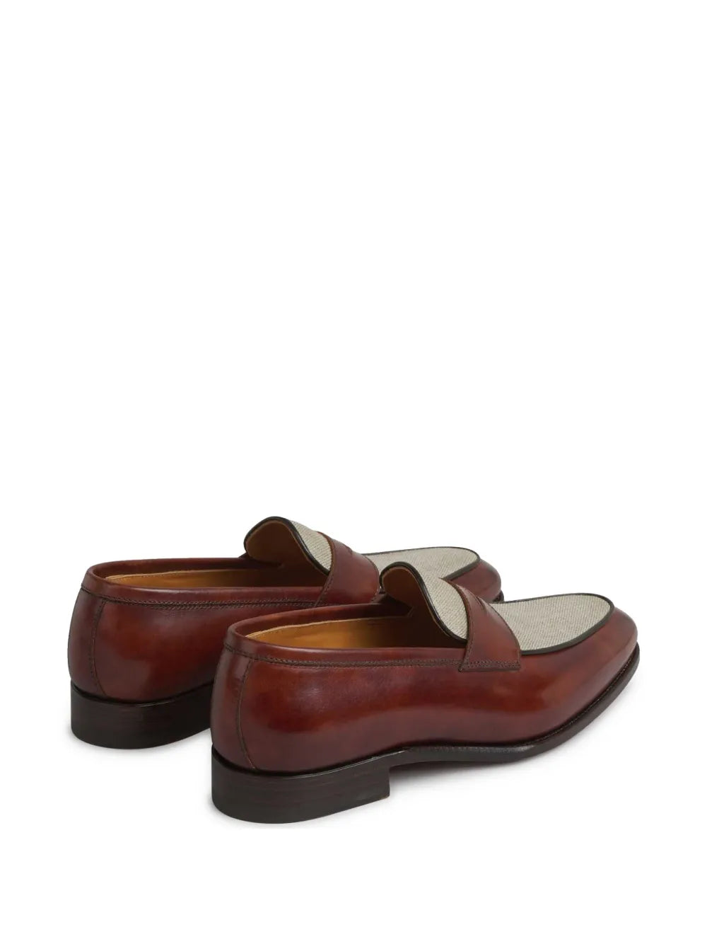 Adam Brown Beige Tassel Loafers
