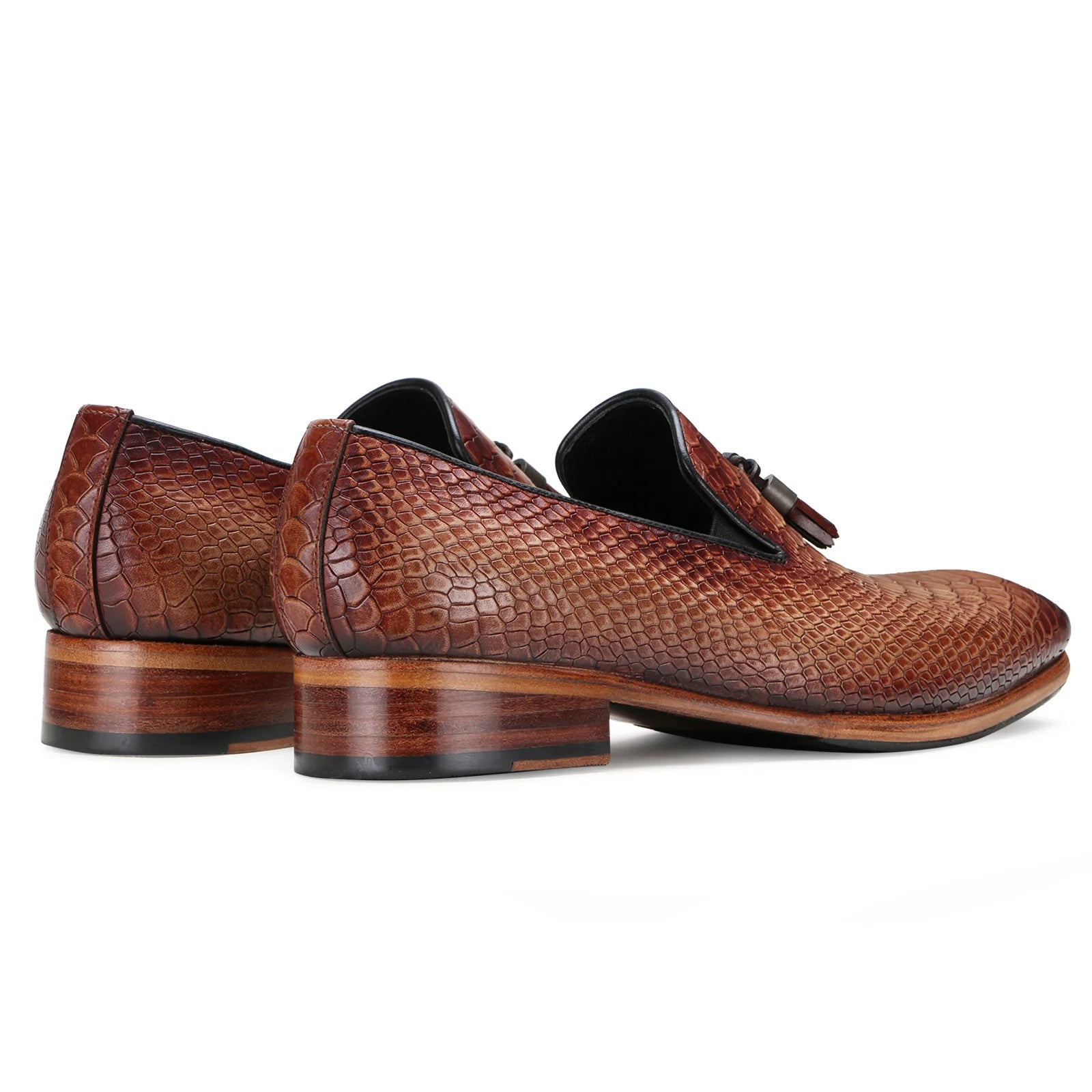 Adam Python Tassel Loafers