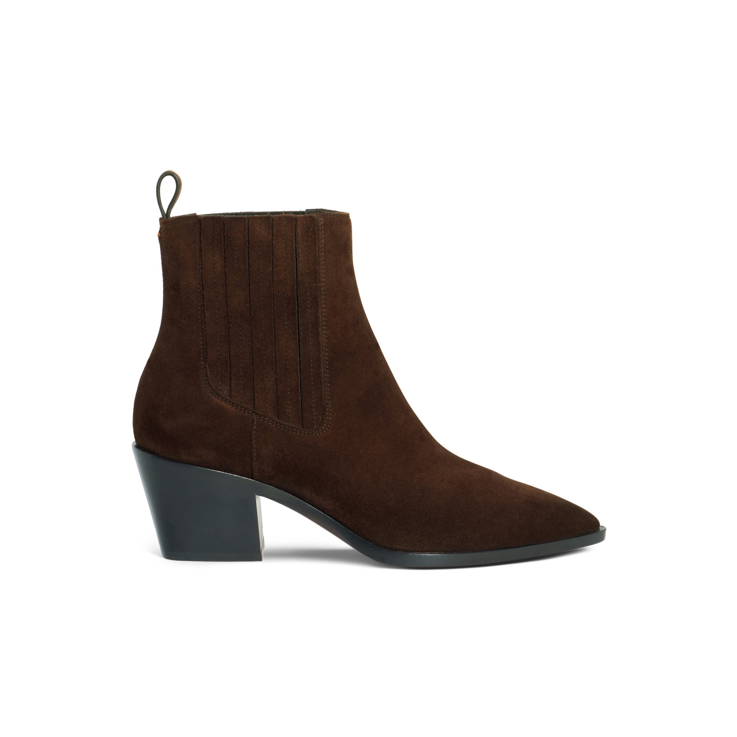 Victoria Brown Suede Pointed Ankle Boot