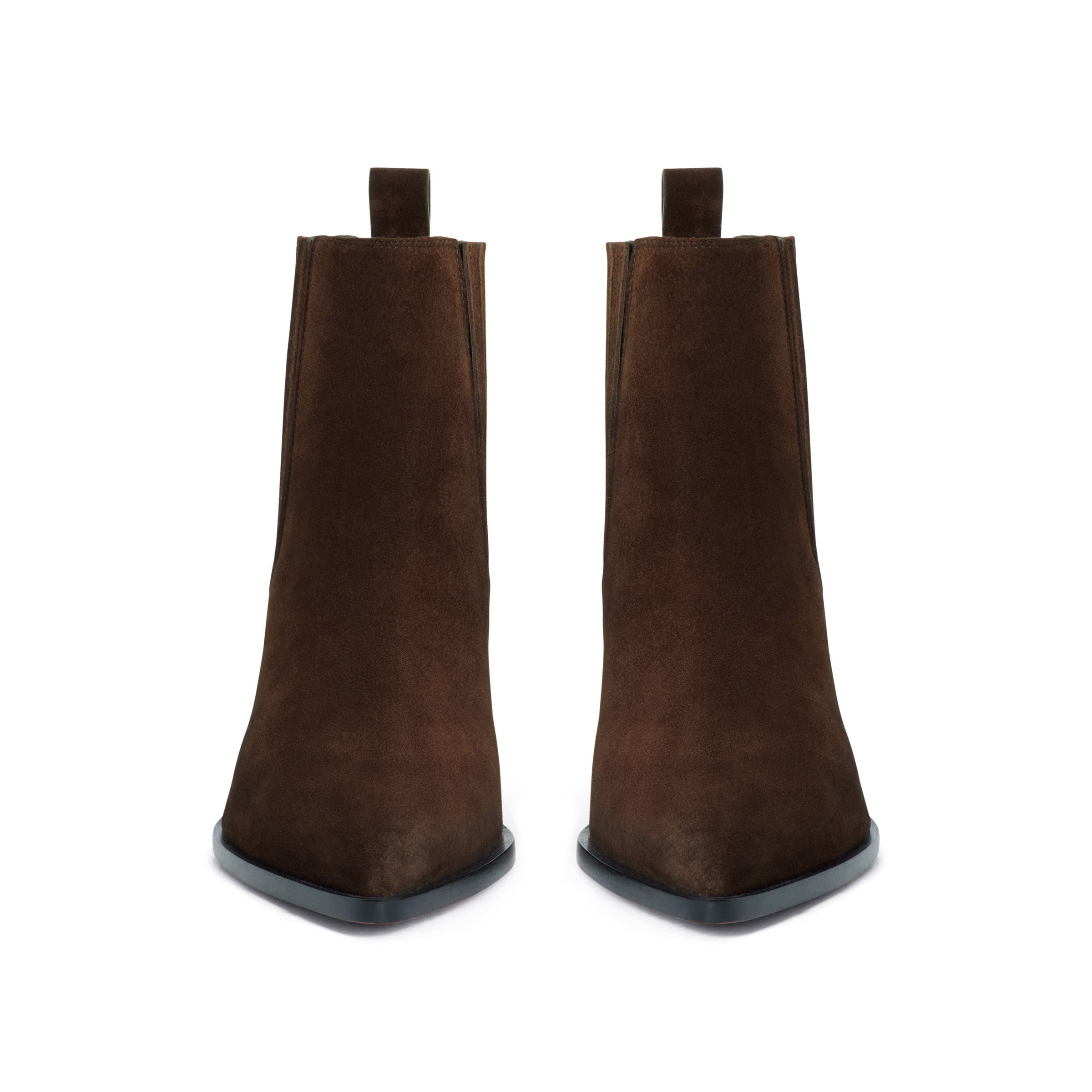 Victoria Brown Suede Pointed Ankle Boot