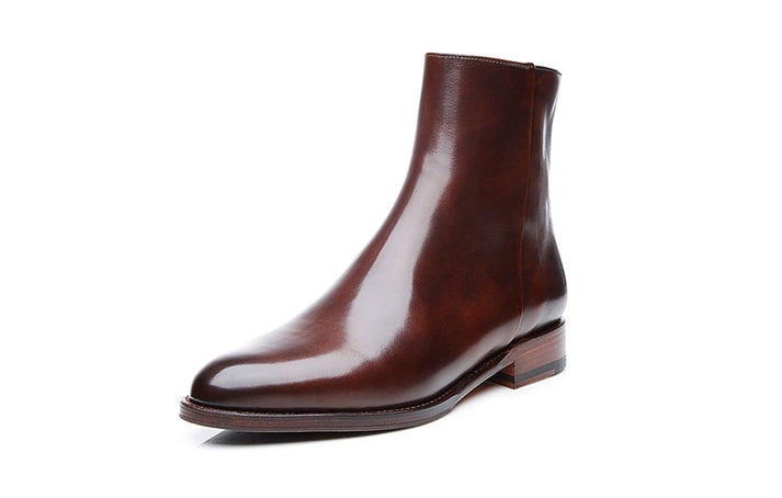 Eva Brown Zip Boot