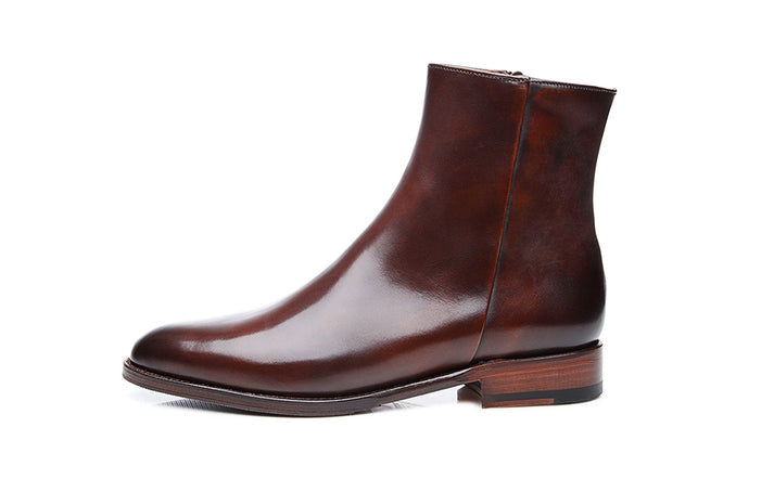 Eva Brown Zip Boot