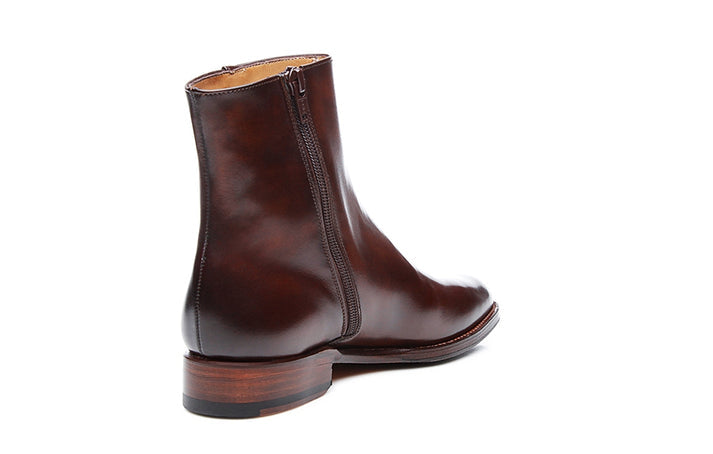 Eva Brown Zip Boot