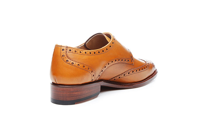 Sun Tan Leather Double Monk