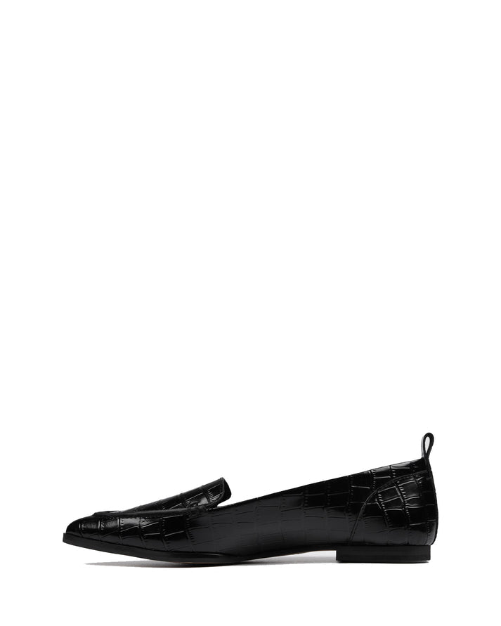 Rihanna Croc Print Pointed Flats