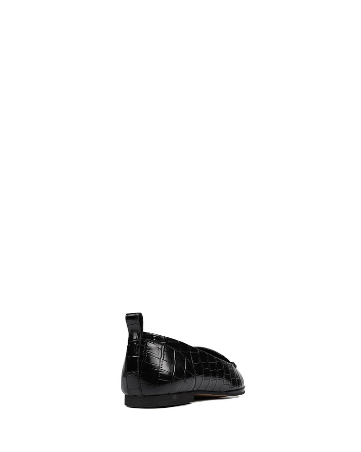 Rihanna Croc Print Pointed Flats