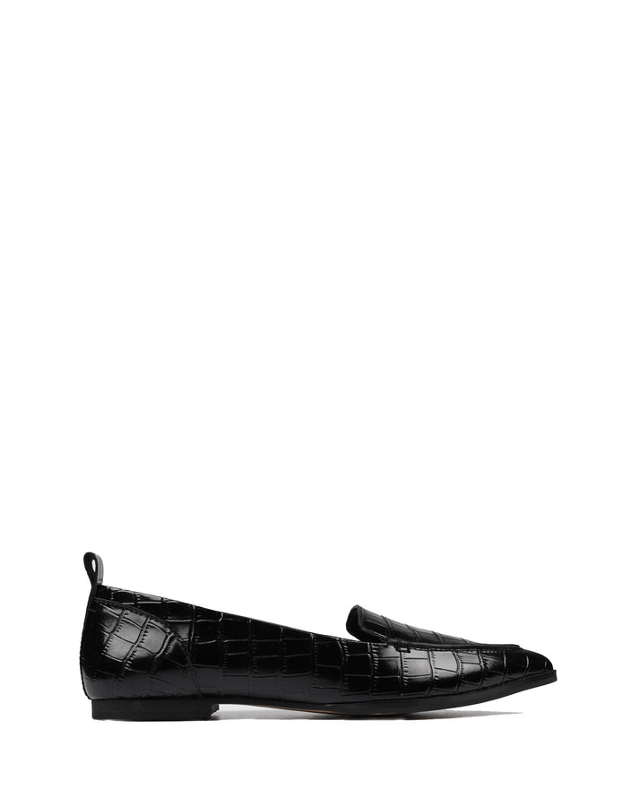 Rihanna Croc Print Pointed Flats